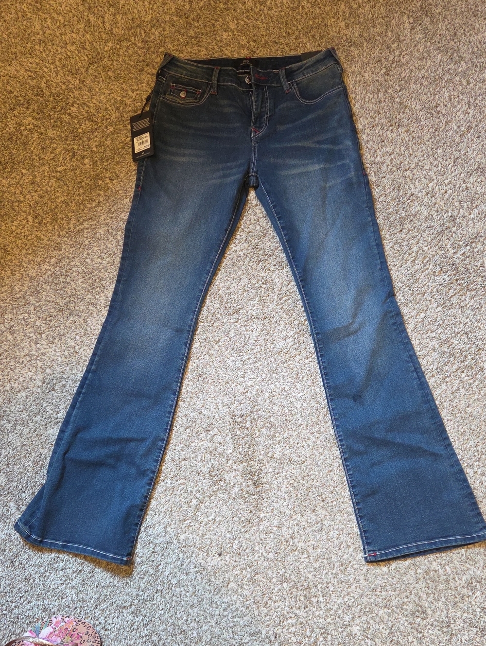 True Religion Women's Dark Blue Flare Jeans